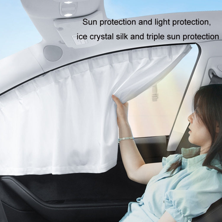 For Tesla Model 3 4pcs Black Car Side Window Privacy Sun Protection Curtain