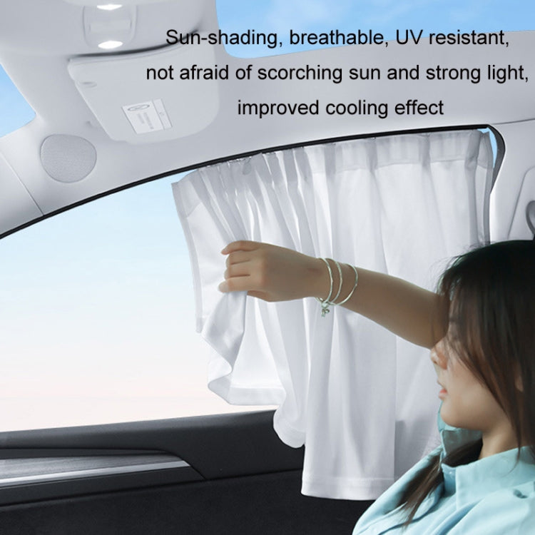 For Tesla Model 3 4pcs Black Car Side Window Privacy Sun Protection Curtain