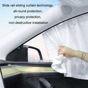 For Tesla Model 3 4pcs Black Car Side Window Privacy Sun Protection Curtain