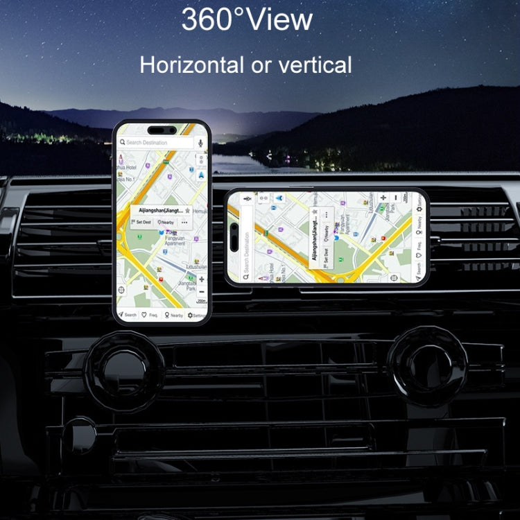 Car Magnetic Wireless Charging Cell Phone Holder With Ambient Light, Style: Blue Light