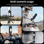 For Insta360 X4 CYNOVA Metal Rabbit Cage + Lens Cover Set Protective Accessories(Black)