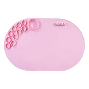 59 x 40cm  Oval Silicone Painting Pad Art Mat for Drawing Clay(Pink)