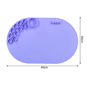 59 x 40cm  Oval Silicone Painting Pad Art Mat for Drawing Clay(Pink)