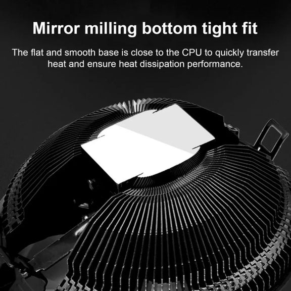 COOLMOON CPU Cooler Desktop Computer Auto Color Change Multi-Platform Mute Cooling Fan(Colorful Fine Aperture)