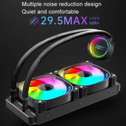 COOLMOON CM-YM-240T Digital ARGB Lens Edition Integrated Water Cooling CPU Cooler Temperature Display CPU Fan(White)