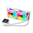 COOLMOON Glacier 240 Water Cooling Radiator Desktop ARGB Multi-Platform Integrated Lens CPU Water Cooling Fan, Color: White - Fan Cooling by COOLMOON | Online Shopping South Africa | PMC TechLife | Buy Now Pay Later Mobicred