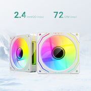 COOLMOON Glacier 240 Water Cooling Radiator Desktop ARGB Multi-Platform Integrated Lens CPU Water Cooling Fan, Color: Black