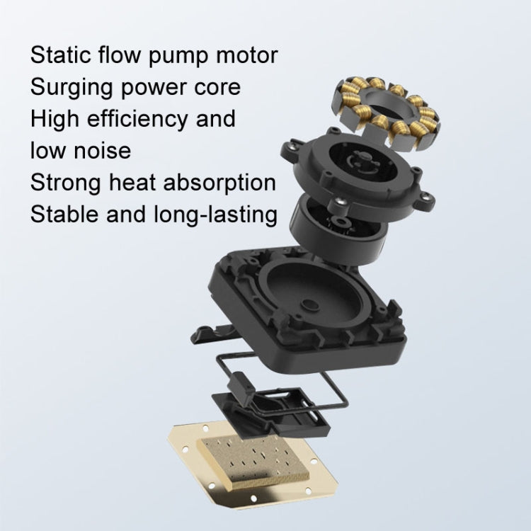 COOLMOON Glacier 240 Water Cooling Radiator Desktop ARGB Multi-Platform Integrated Lens CPU Water Cooling Fan, Color: Black