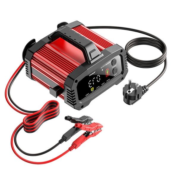 FOXSUR 25A 12V/24V Portable High-Power Car Ship Motorcycle Charger(US Plug)