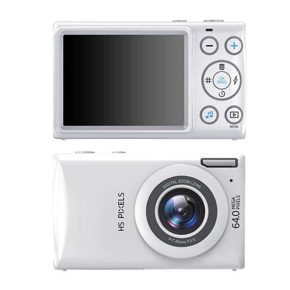 2.8-Inch Display Digital Camera 64MP 4K HD Camcorder With 18x Digital Zoom(White)
