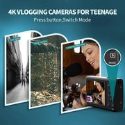 2.8-Inch Display Digital Camera 64MP 4K HD Camcorder With 18x Digital Zoom(Black)