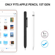 For Apple Pencil 1 AhaStyle PT141 Triple Defense Pen Clip Silicone Protective Case(Black)
