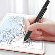 For Apple Pencil 1 AhaStyle PT141 Triple Defense Pen Clip Silicone Protective Case(Black)