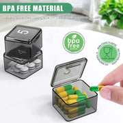Monthly Pill Organizer 30 Days Pill Box Easy-Open Large Capacity Medicine Case(Transparent)