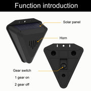 N911Q Solar Bird Repeller Orchard And Fish Pond Animal Repellent(Black)