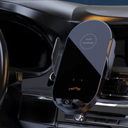 Car Air Outlet Smart Induction Wireless Charging Mobile Phone Holder(Black 66W)