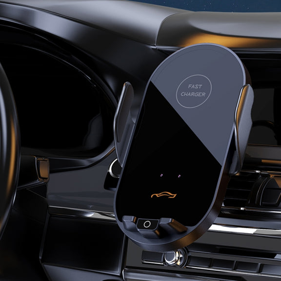Car Air Outlet Smart Induction Wireless Charging Mobile Phone Holder(Black 66W)