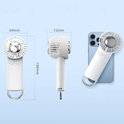 Outdoor Handheld Ice Air Conditioning Fan Astronaut Night Light Semiconductor Cooling Fan(White)