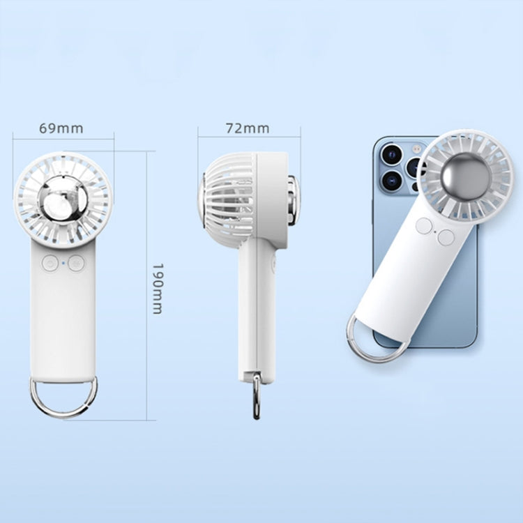 Outdoor Handheld Ice Air Conditioning Fan Astronaut Night Light Semiconductor Cooling Fan(Light Blue)