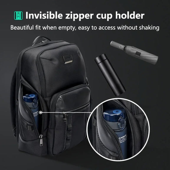 Bopai 61-123561 Large Capacity Business Trip Laptop Backpack(Black)