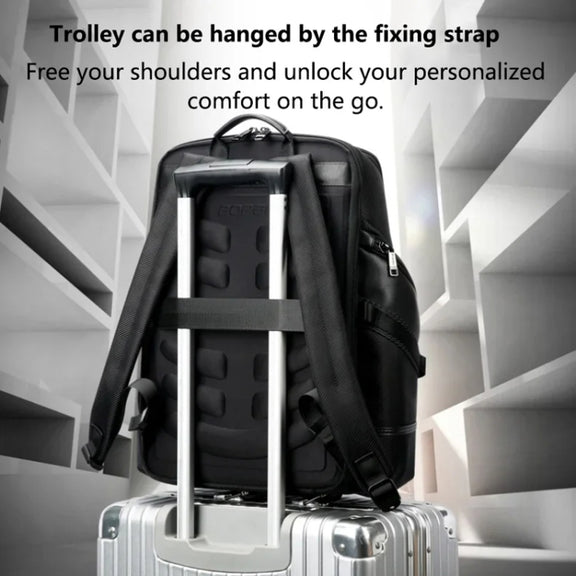 Bopai 61-123561 Large Capacity Business Trip Laptop Backpack(Black)