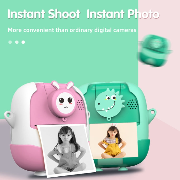 A19B 2.0-Inch 720P HD Reversible Camera Cartoon Children Mini Digital Printing Camera(Green)
