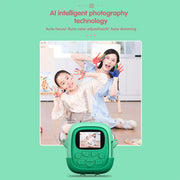 A19B 2.0-Inch 720P HD Reversible Camera Cartoon Children Mini Digital Printing Camera(Green)