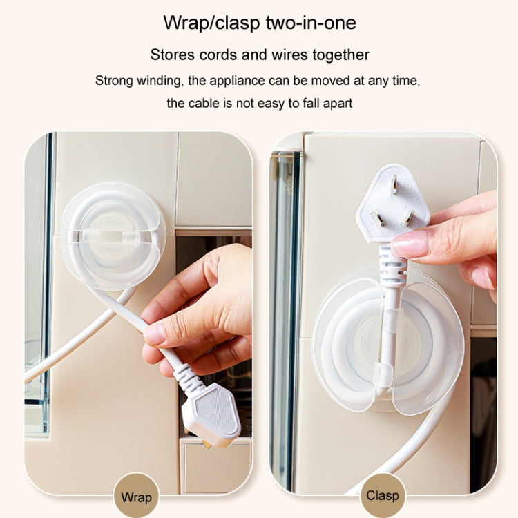 Multi-functional Data Cable Organizer Hole-free Plug Fixer Small Objects Hanger(Transparent)