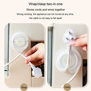 Multi-functional Data Cable Organizer Hole-free Plug Fixer Small Objects Hanger(Transparent)