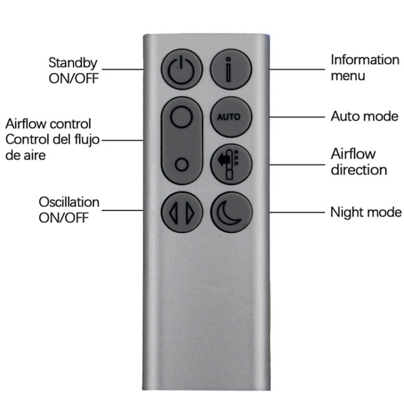 For Dyson TP04 TP06 TP09 DP04  Air Purifier Bladeless Fan Remote Control(Style 16)