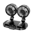 5V USB Port Car Dual-head Fan Circulation Fan(Black) - Heating & Fans by PMC TechLife | Online Shopping South Africa | PMC TechLife | Buy Now Pay Later Mobicred