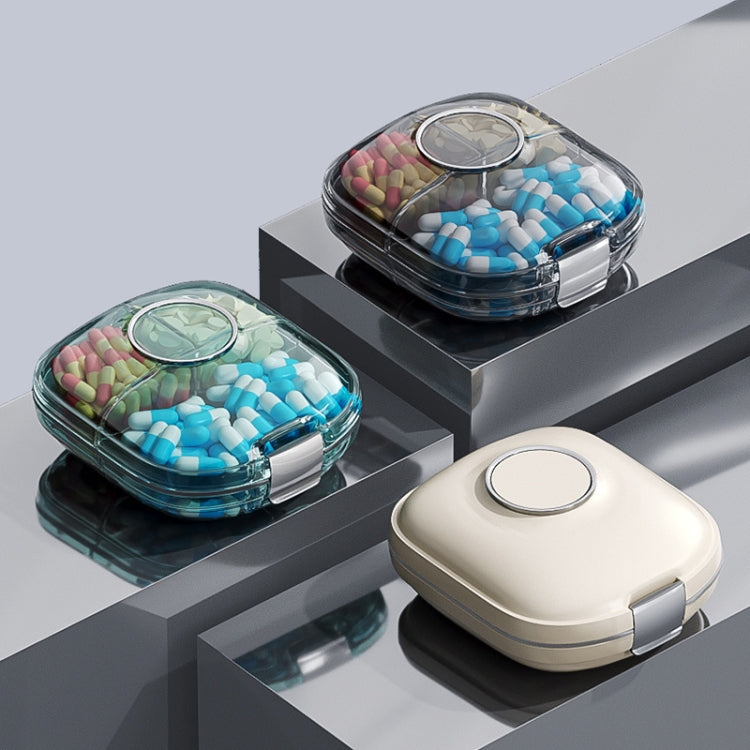 Multi-functional Portable Mini Pill Dispenser Organizer(Cream)