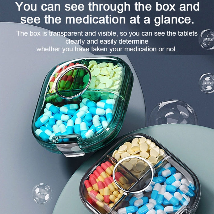 Multi-functional Portable Mini Pill Dispenser Organizer(Cream)