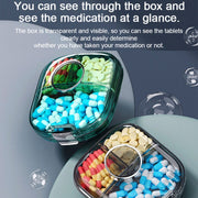 Multi-functional Portable Mini Pill Dispenser Organizer(Cream)