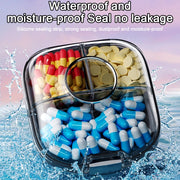 Multi-functional Portable Mini Pill Dispenser Organizer(Cream)