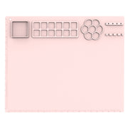 50x40cm Silicone Painting Pad With  Paint Holder Art Mat For Drawing Clay(Pink)