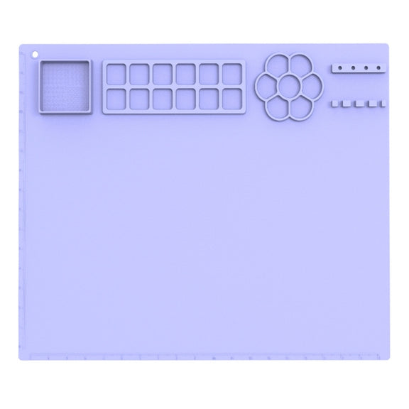 50x40cm Silicone Painting Pad With  Paint Holder Art Mat For Drawing Clay(Violet)