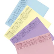 50x40cm Silicone Painting Pad With  Paint Holder Art Mat For Drawing Clay(Violet)