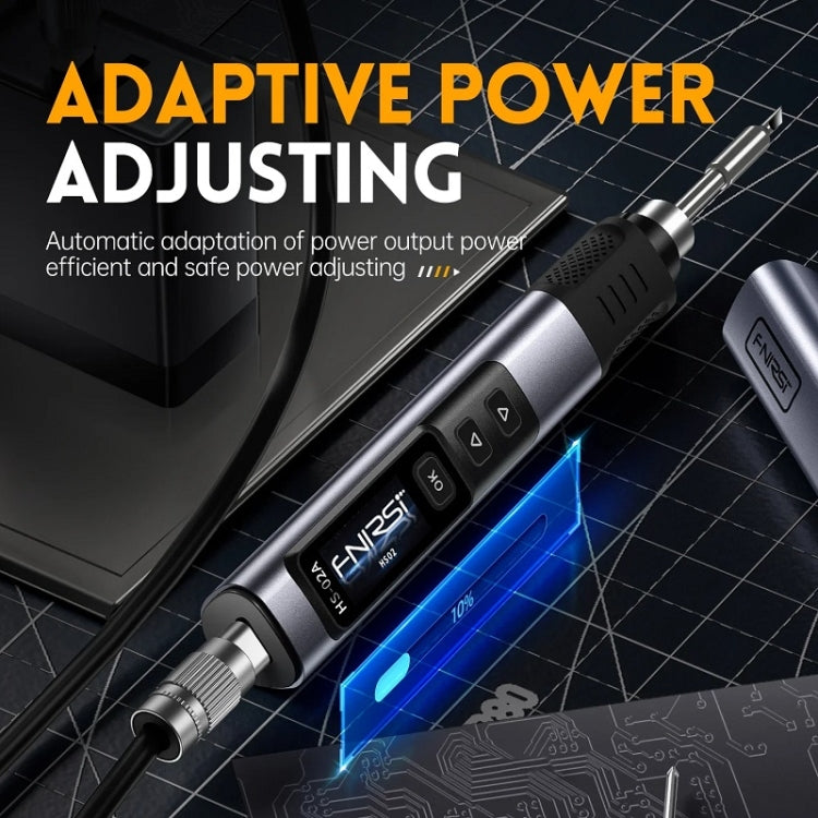 FNIRSI Portable Constant Temperature Soldering Iron Set, Model: HS-02B Standard 3 Head