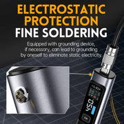 FNIRSI Portable Constant Temperature Soldering Iron Set, Model: HS-02A Standard-B Round Tip