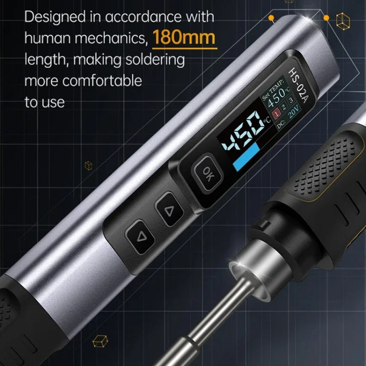 FNIRSI Portable Constant Temperature Soldering Iron Set, Model: HS-02A Standard 6 Head