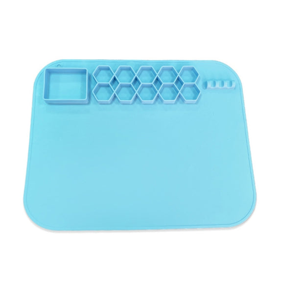 40 x 50cm Square Silicone Painting Pad  Art Mat for Drawing Clay(Sky Blue)