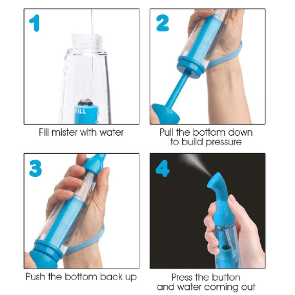 Portable Spray Hydrator Mini Home Air Pressure Spray Bottle(Blue)