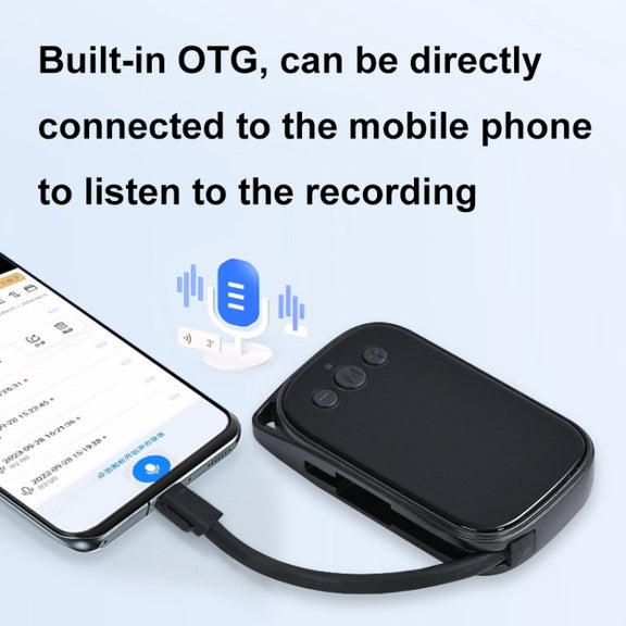 C20 HD Intelligent Noise Reduction Mini Recorder With OTG, Size: 32GB(Black)
