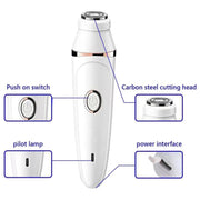 7 In 1 Multifunction Women Shaver USB Charging Epilator Eyebrow Trimmer(Pink)