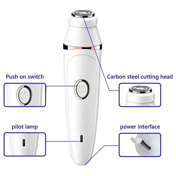 7 In 1 Multifunction Women Shaver USB Charging Epilator Eyebrow Trimmer(Pink)