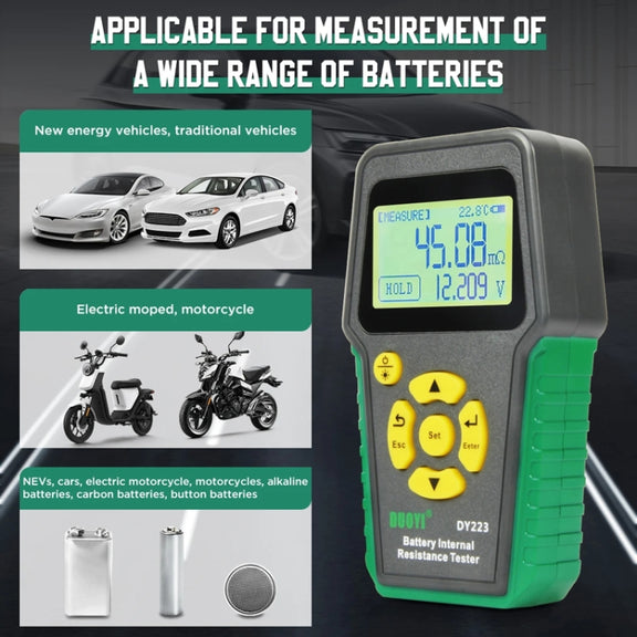 DUOYI DY223 Electrical Vehicle Voltage Testing And Fault Diagnostic Instrument(Test Clip+Guage Pen+Clip Base)