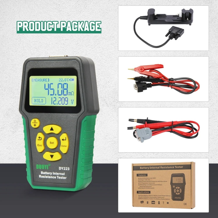 DUOYI DY223 Electrical Vehicle Voltage Testing And Fault Diagnostic Instrument(Test Clip+Guage Pen+Clip Base)