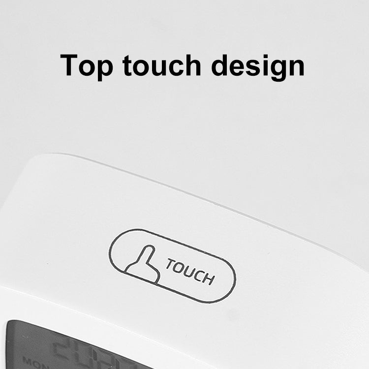 Multifunctional Temperature and Humidity LCD Clock Home Bedside Alarm Clock(2306 White)