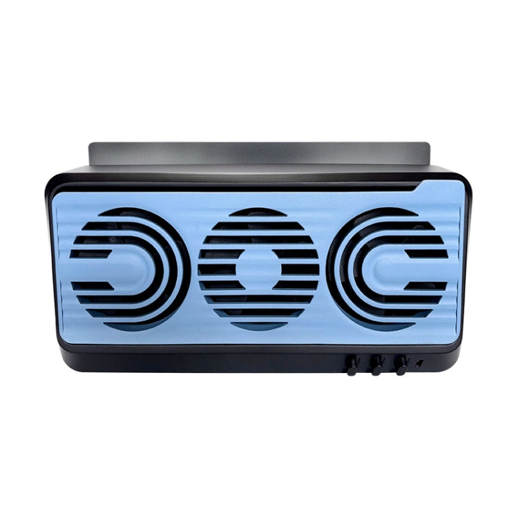 Solar Car Exhaust Fan Air Circulation Cooling Ventilation Fan(Black Blue)